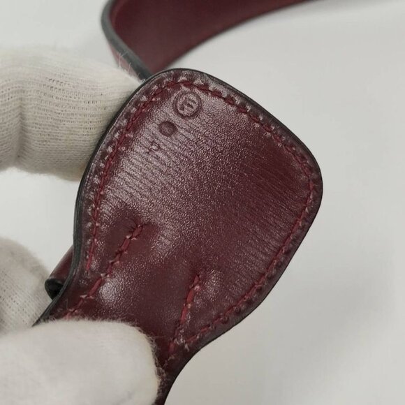 Hermes Bardo Golf Shoulder Bag Leather Bordeaux